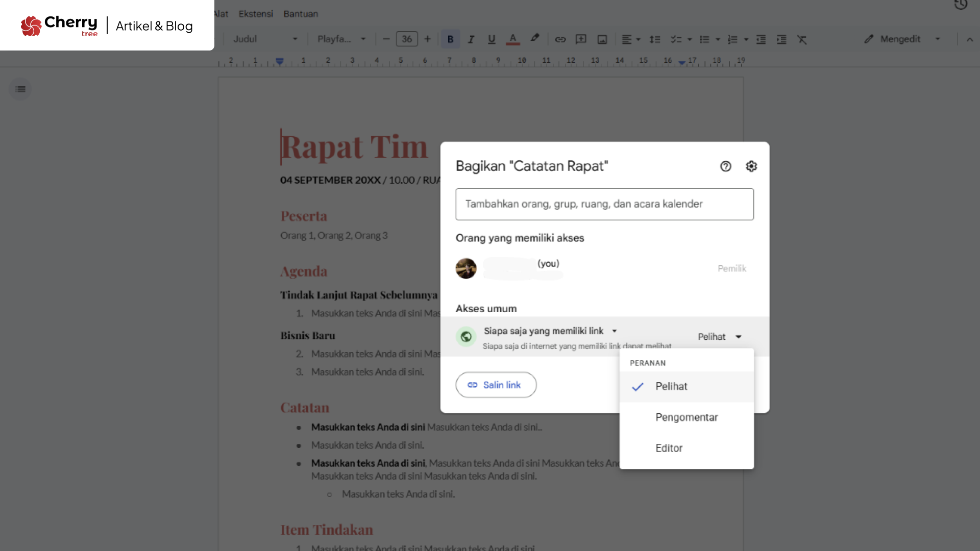 Cara Membuat Google Docs Bisa Diedit Semua Orang