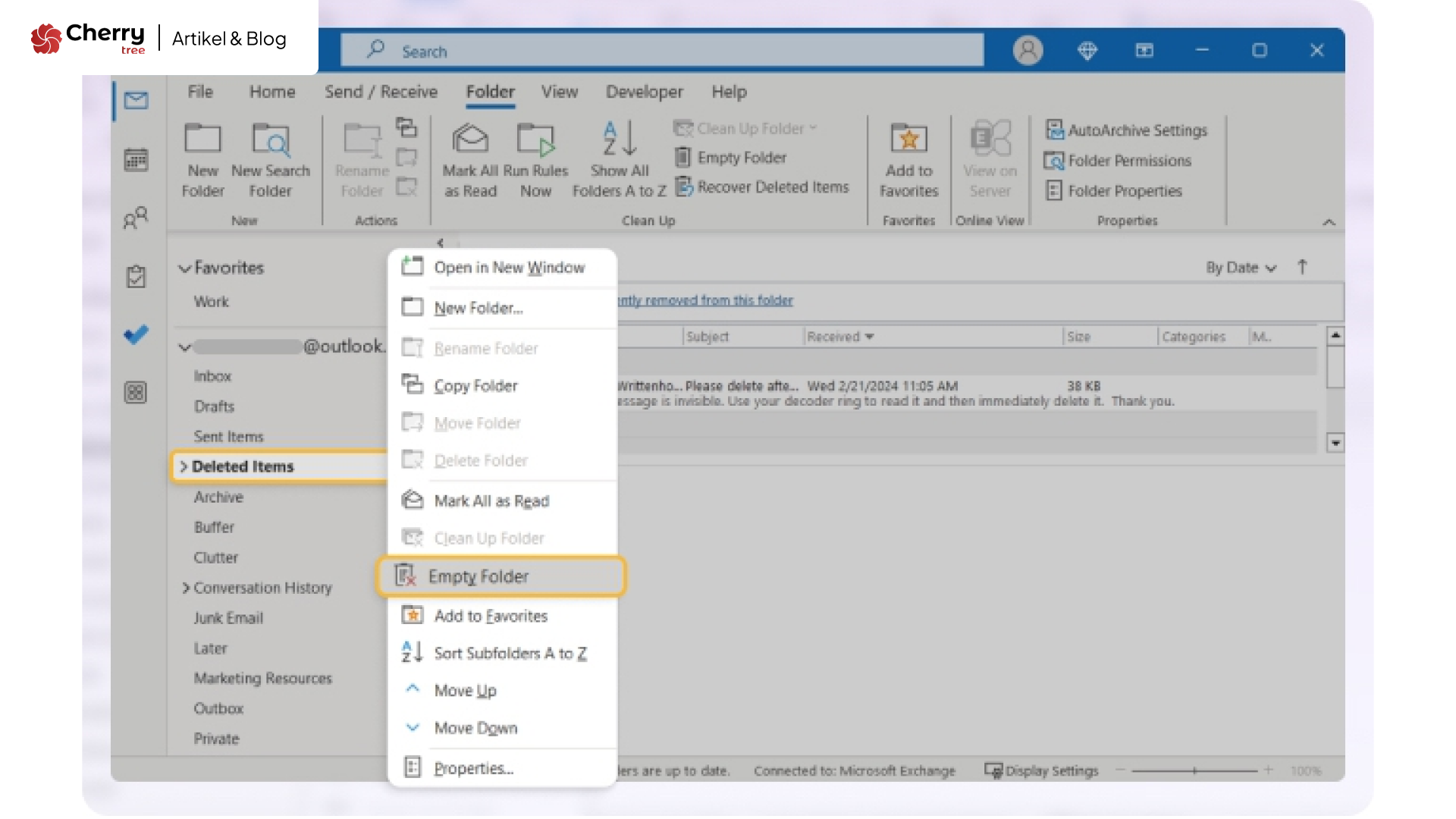 Cara Menghapus Mailbox Penuh di Outlook Secara Permanen