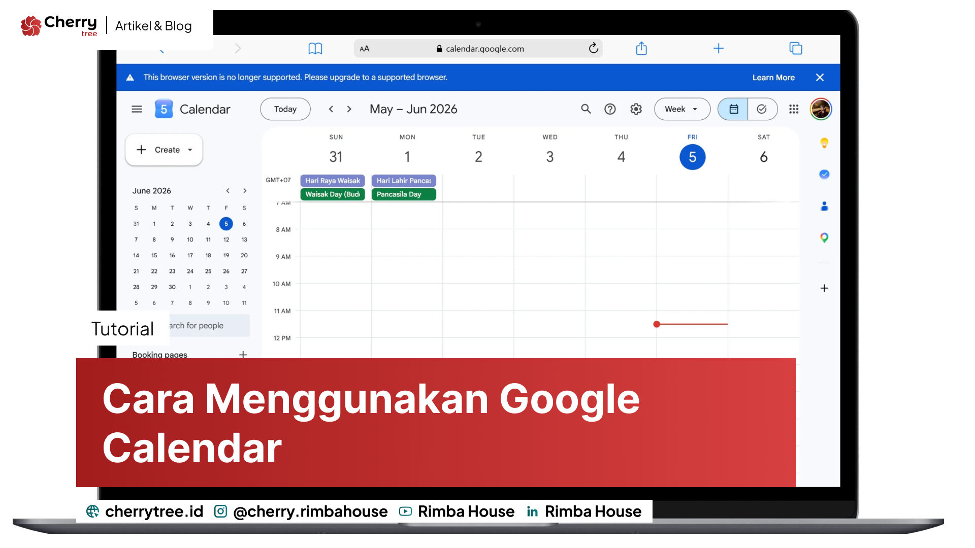Cara Menggunakan Google Calendar di Laptop