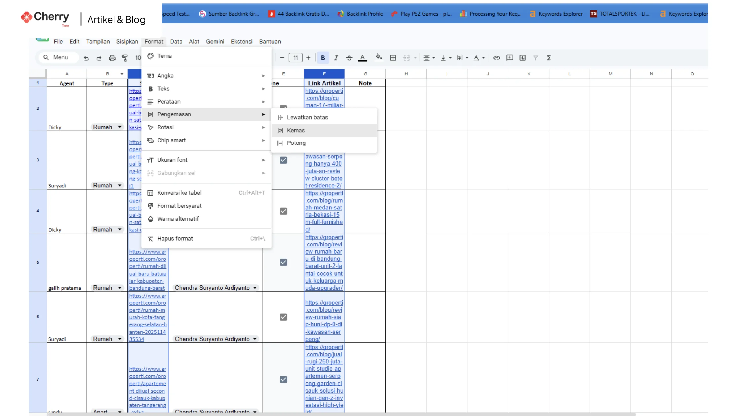 Cara Wrap Text Di Spreadsheet
