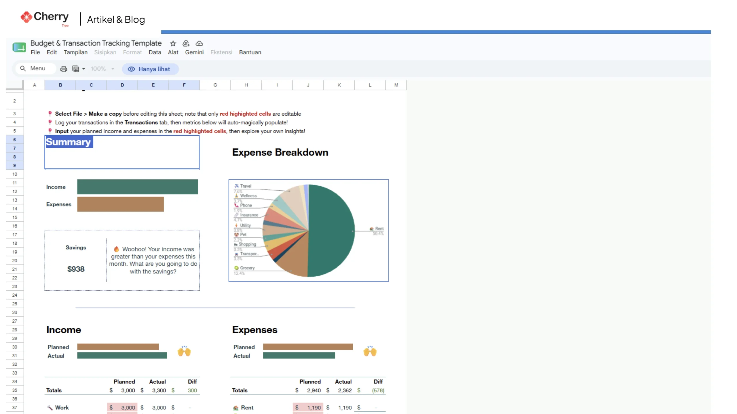 Cara Mengunci Sheet di Spreadsheet agar Tidak Bisa Diedit 2 Tidak Bisa Mengunci Sel Spreadsheet