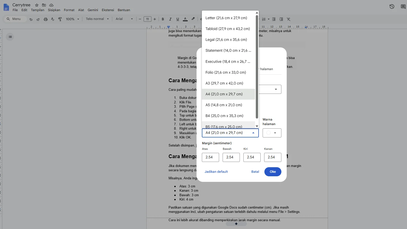 Cara Mengatur Kertas Di Google Docs