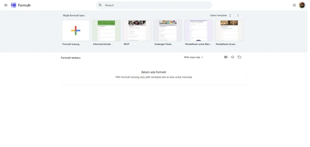 Pembuatan Formulir Di Google Form