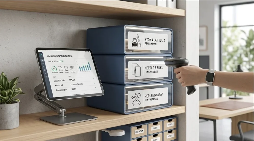 Contoh Daftar Aset Perusahaan Excel dan Format Inventaris 1 Contoh Ilustrasi Barang Inventaris Kantor